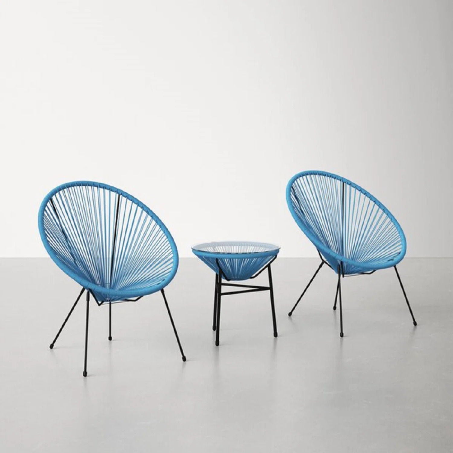 Outdoor Conversation Set With Ergonomic Lounge Chairs And Tempered Glass Table