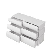 Minimalist Modern 6 Drawer Dresser, Handle Free Design With Wide Storage