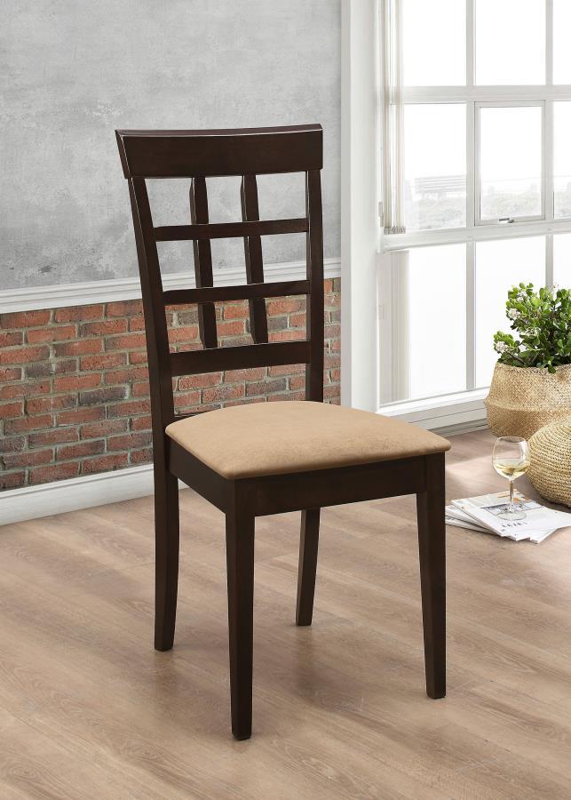 Coaster Fine Furniture Gabriel - Lattice Back Side Chairs (Set of 2) - Cappuccino | Meri Furniture