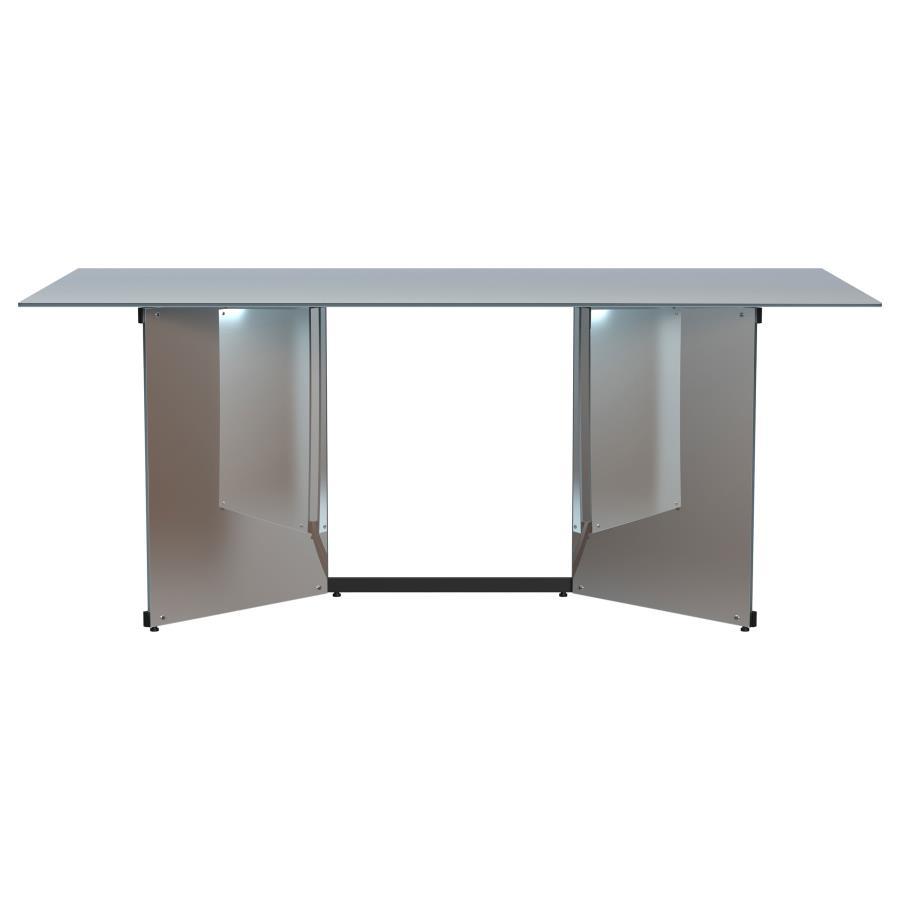 Coaster Fine Furniture Emery - Rectangular Mirrored Dining Table - Silver | Meri Furniture
