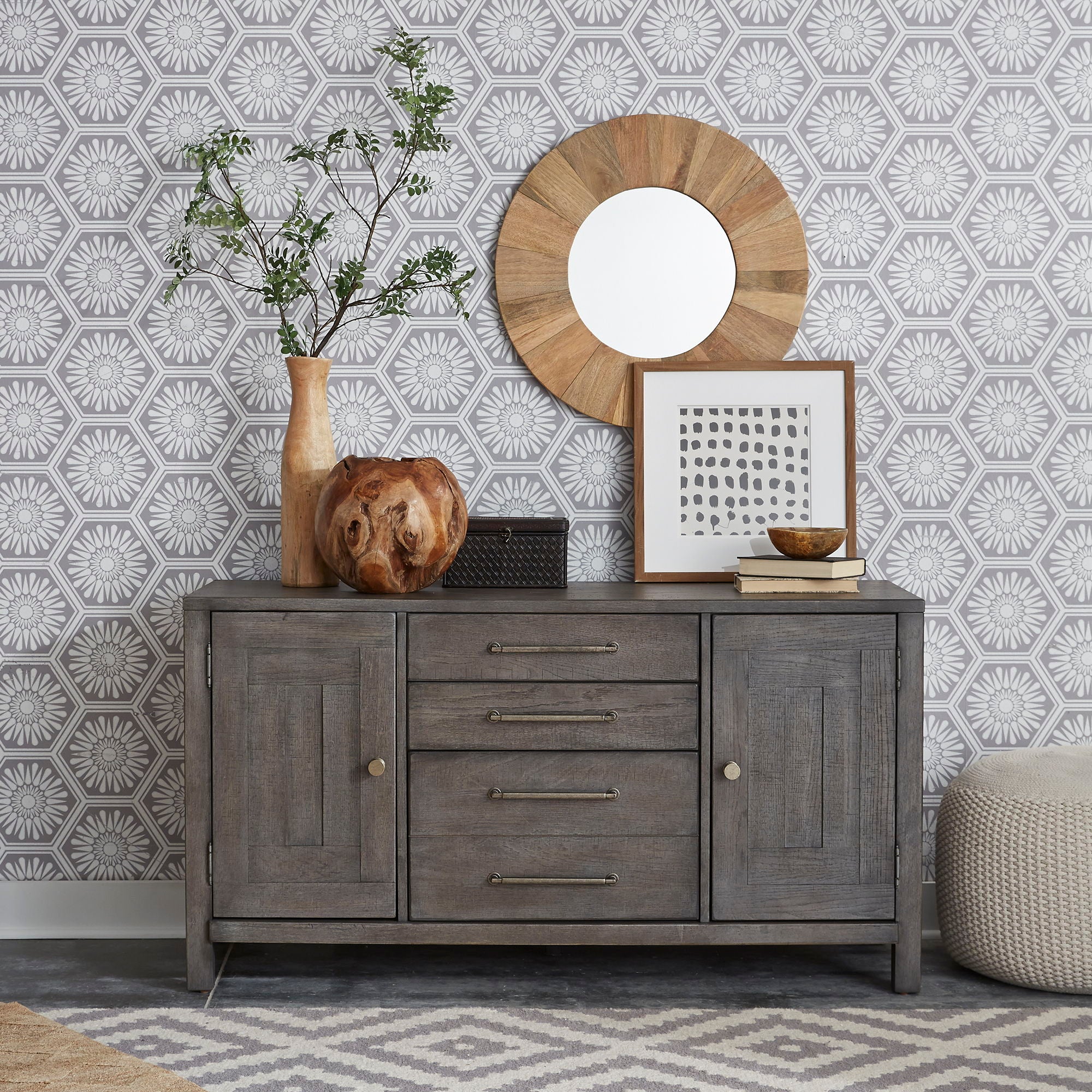 Liberty Furniture Modern Farmhouse - Credenza | Meri Furniture