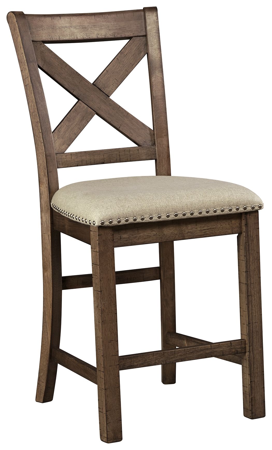 Ashley Furniture Moriville - Beige - Upholstered Barstool (Set of 2) | Meri Furniture