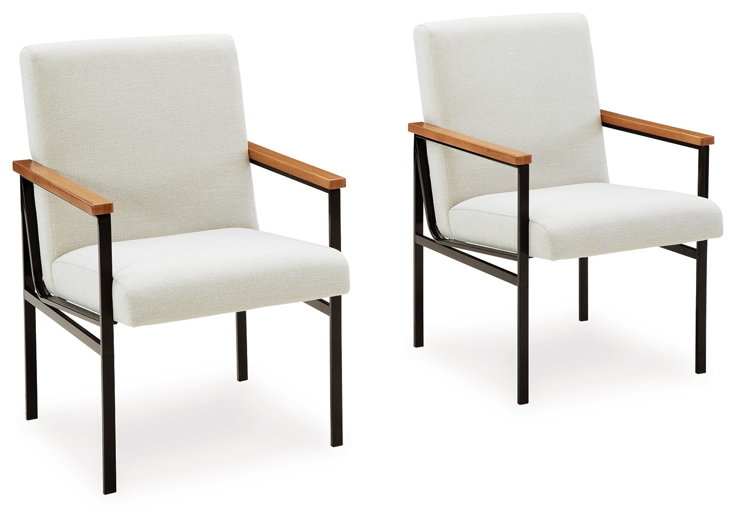 Signature Design by Ashley® Dressonni - Brown - Dining Upholstered Arm Chair (Set of 2) | Meri Furniture
