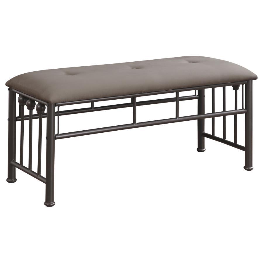 Coaster Fine Furniture Livingston - Microfiber Upholstered Bench - Brown And Bronze | Meri Furniture