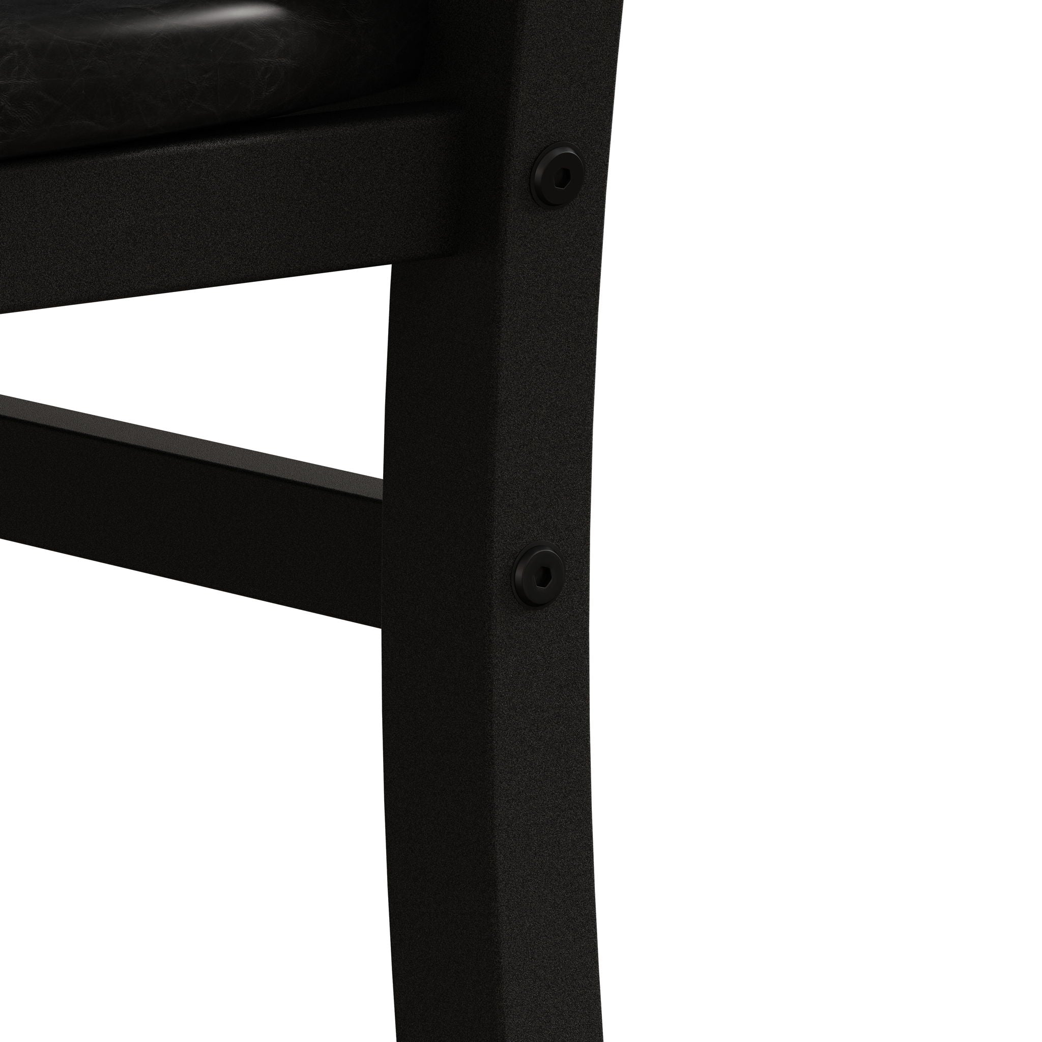 Metal Dining Chairs With Steel Legg, High Back Armless Design