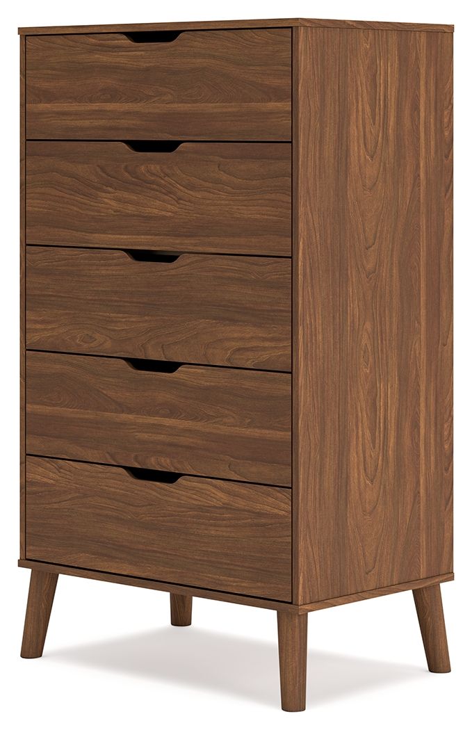 Signature Design by Ashley® Fordmont - Auburn - Five Drawer Chest | Meri Furniture