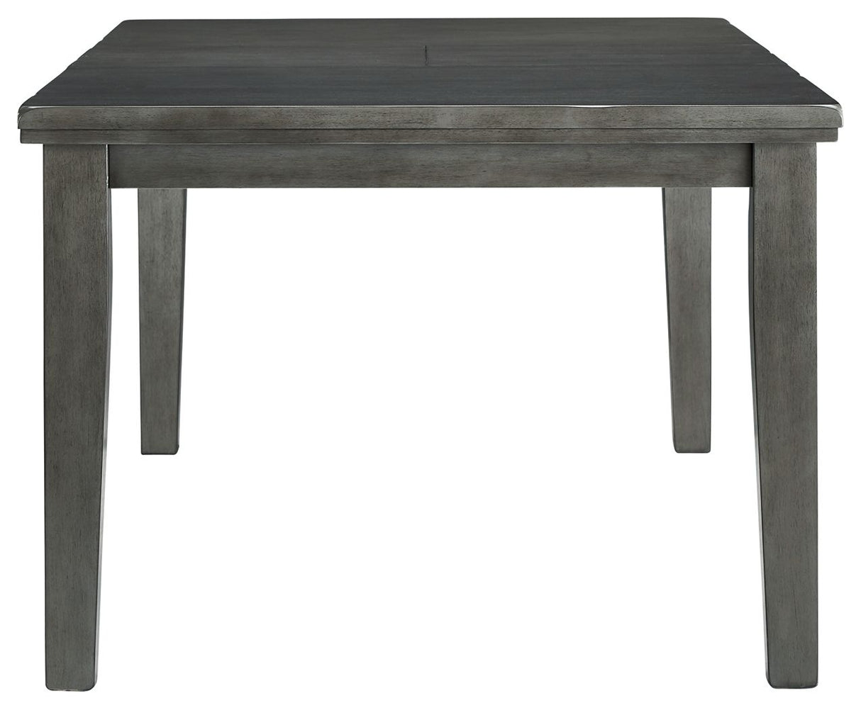Ashley Furniture Hallanden - Gray - Rectangular Dining Room Butterfly Extension Table | Meri Furniture