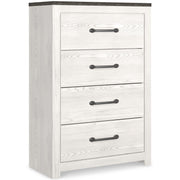 Signature Design by Ashley® Gerridan - White / Gray - Four Drawer Chest | Meri Furniture