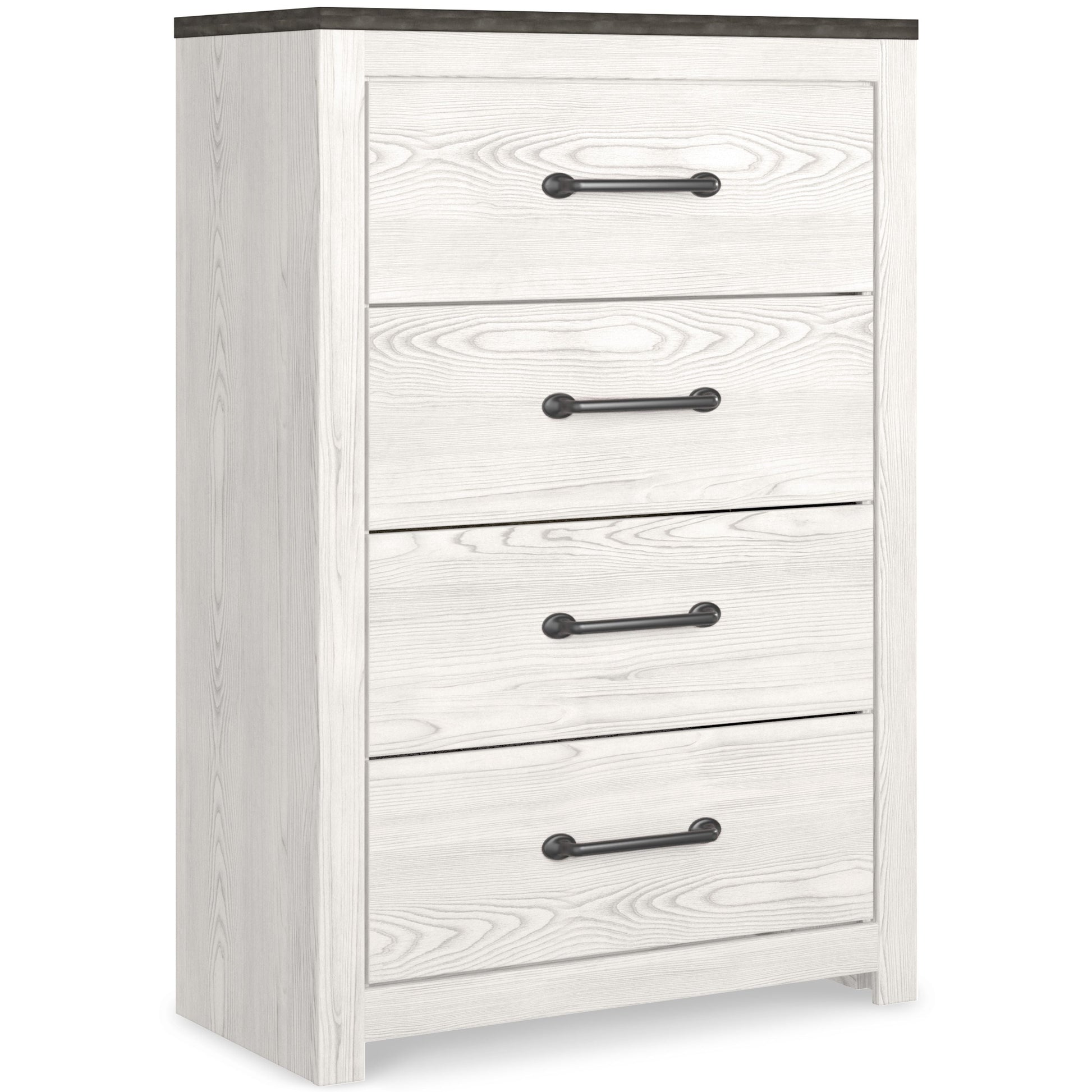Signature Design by Ashley® Gerridan - White / Gray - Four Drawer Chest | Meri Furniture