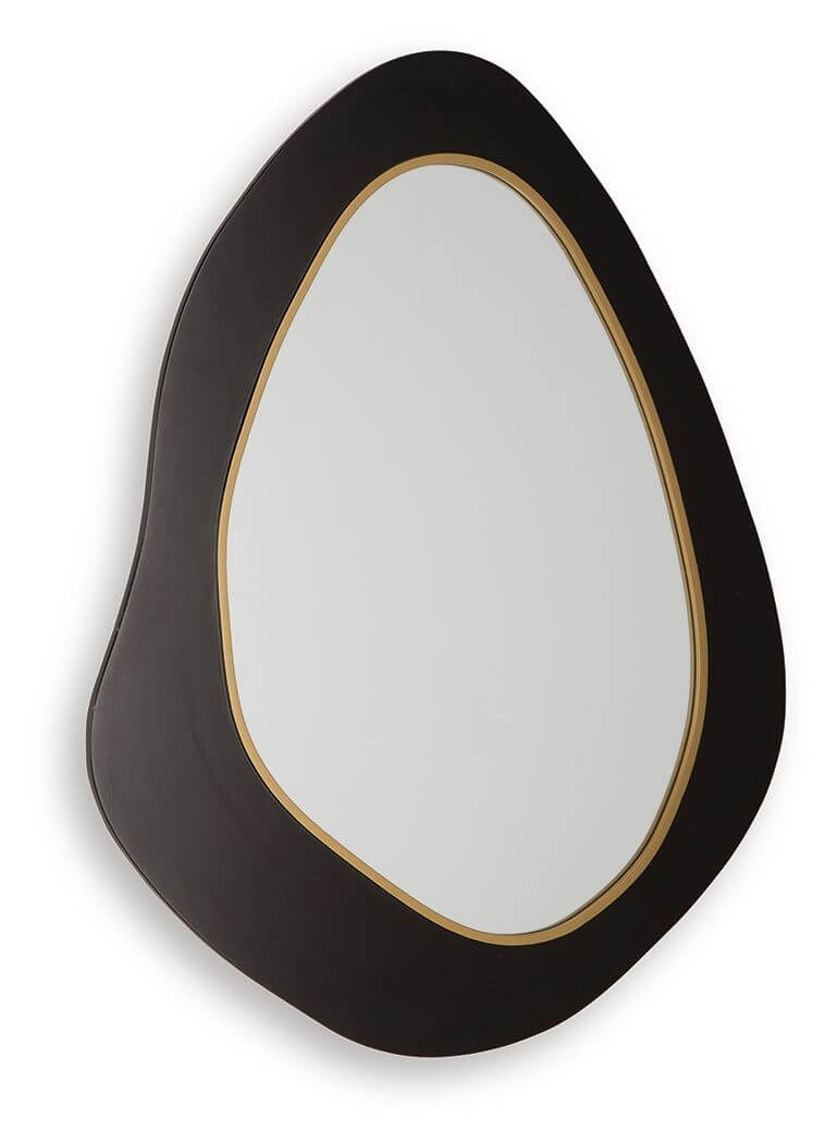 Kierlock - Accent Mirror - Black / Gold Finish