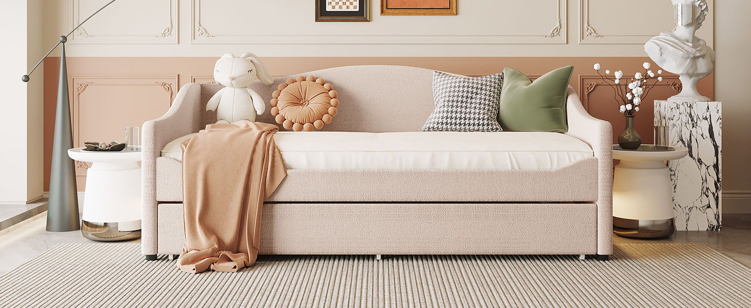 Design Upholstered Daybed With Light And Trundle