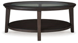 Signature Design by Ashley® Celamar - Dark Brown - Oval Cocktail Table | Meri Furniture