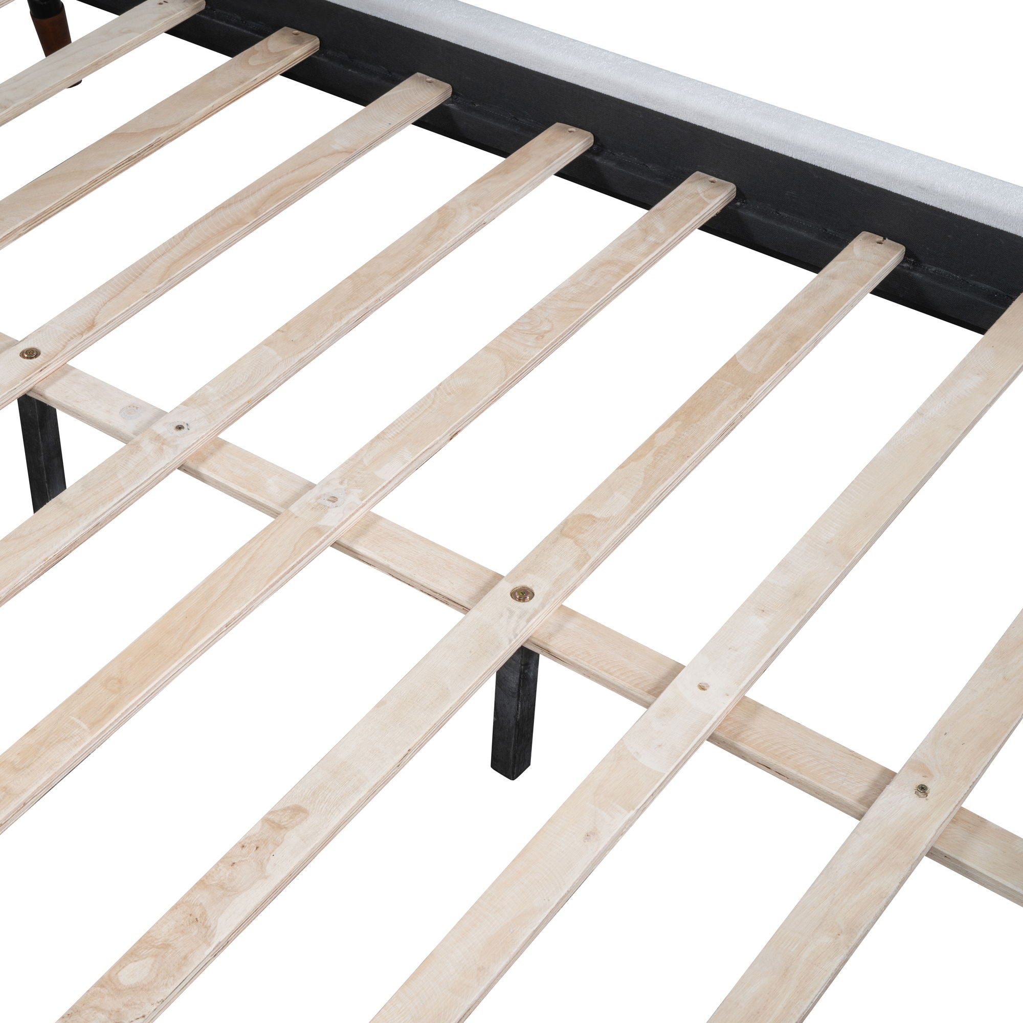 Upholstered Platform Bed With Sheep Shaped Headboard