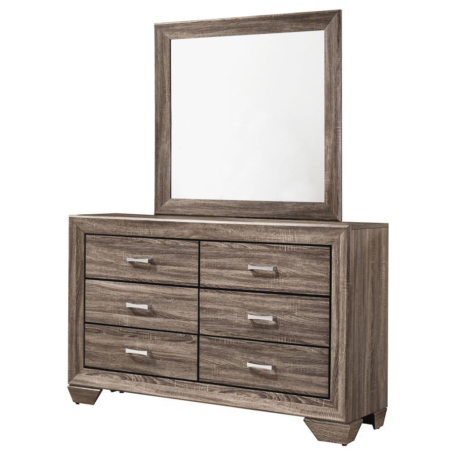 Coaster Fine Furniture Kauffman - 6-Drawer Dresser with Mirror | Meri Furniture