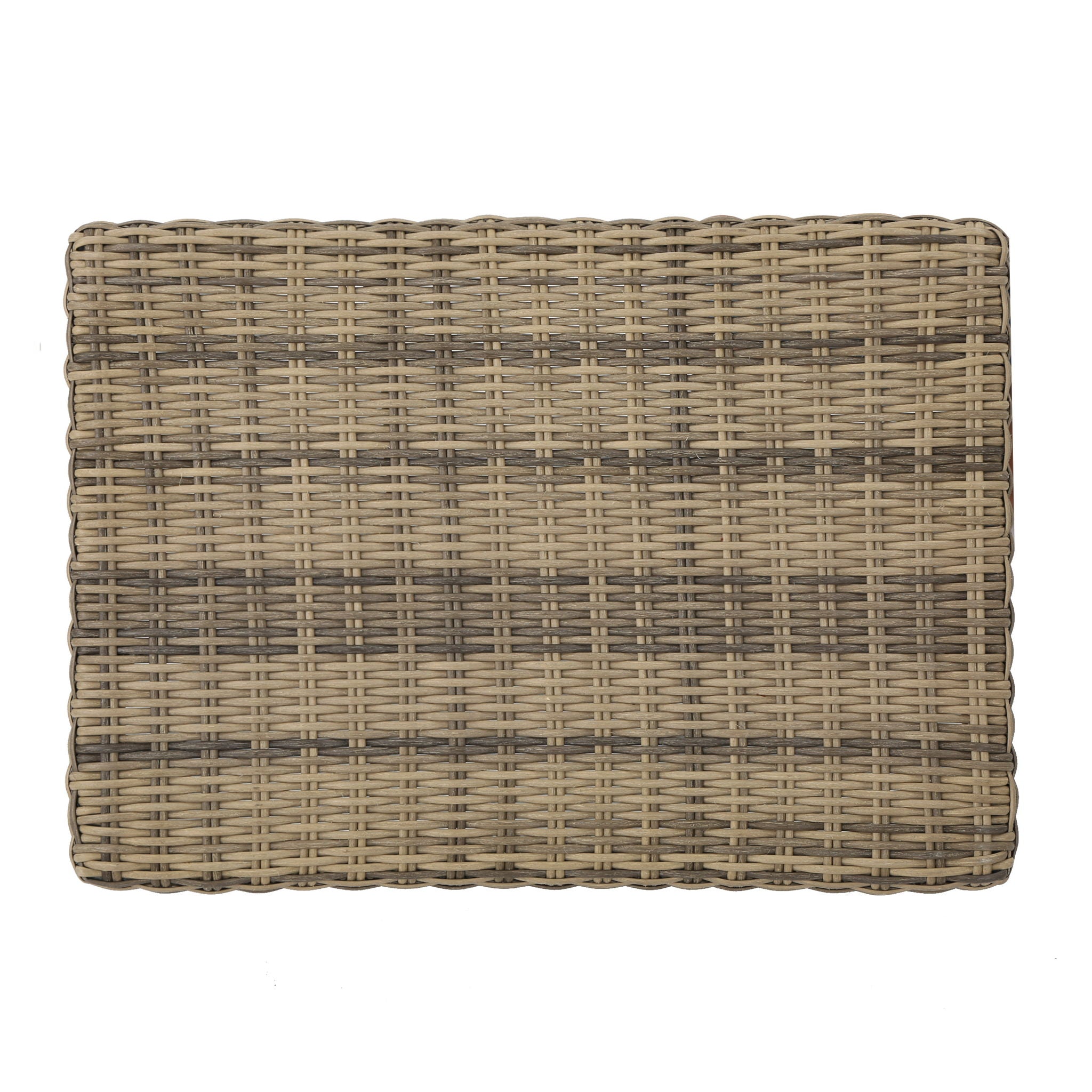 Outdoor Rattan Wicker Ottomans - Gray