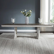 Liberty Furniture Abbey Park - Trestle Table - White | Meri Furniture