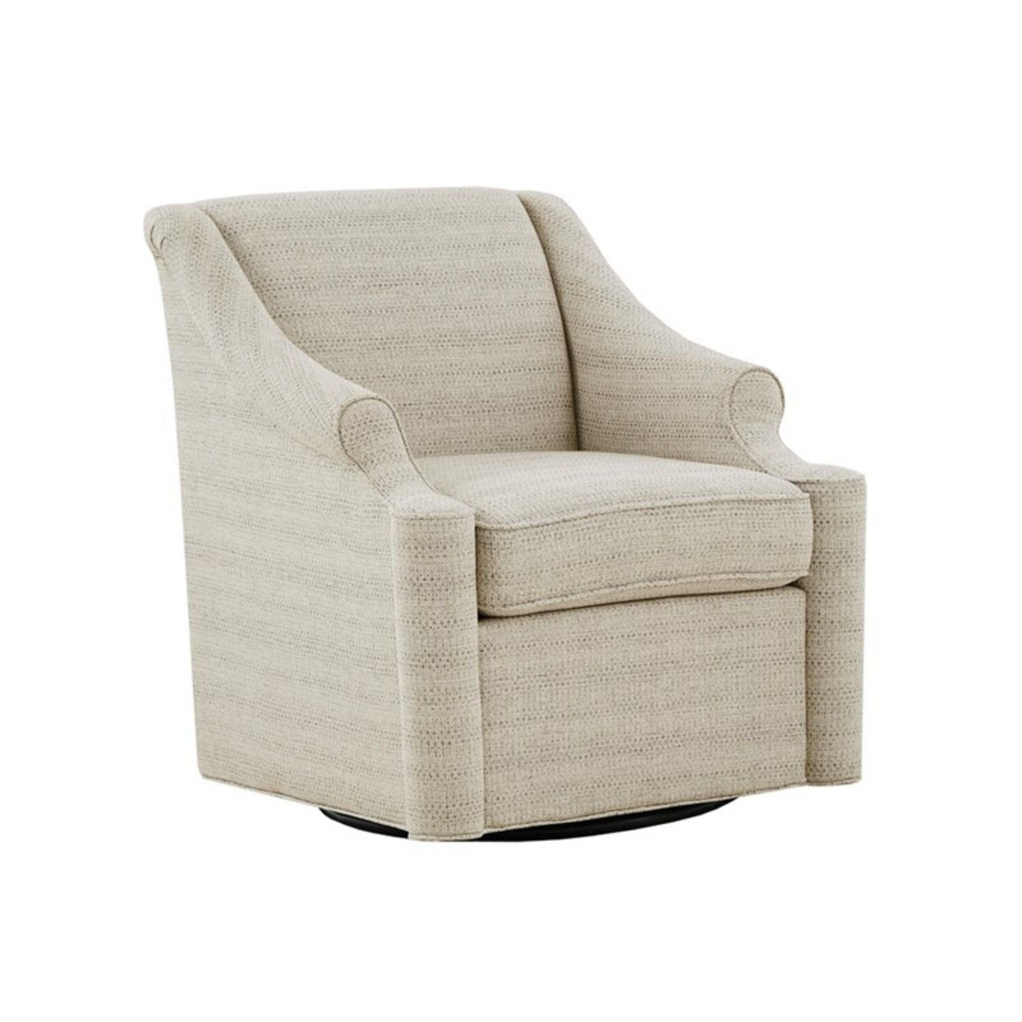 Justin - Swivel Glider Chair With 360 Degree Rotation - Tan