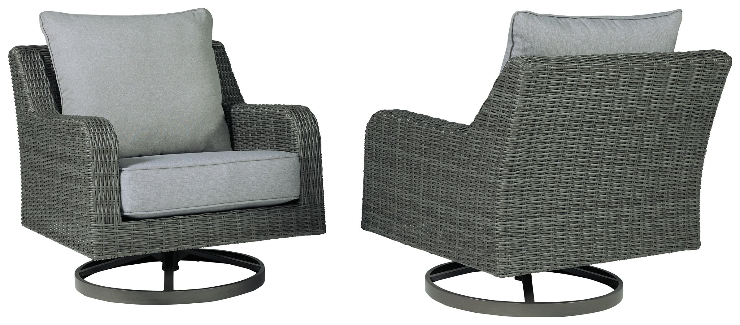 Signature Design by Ashley® Elite Park - Gray - Swivel Lounge W/ Cushion | Meri Furniture