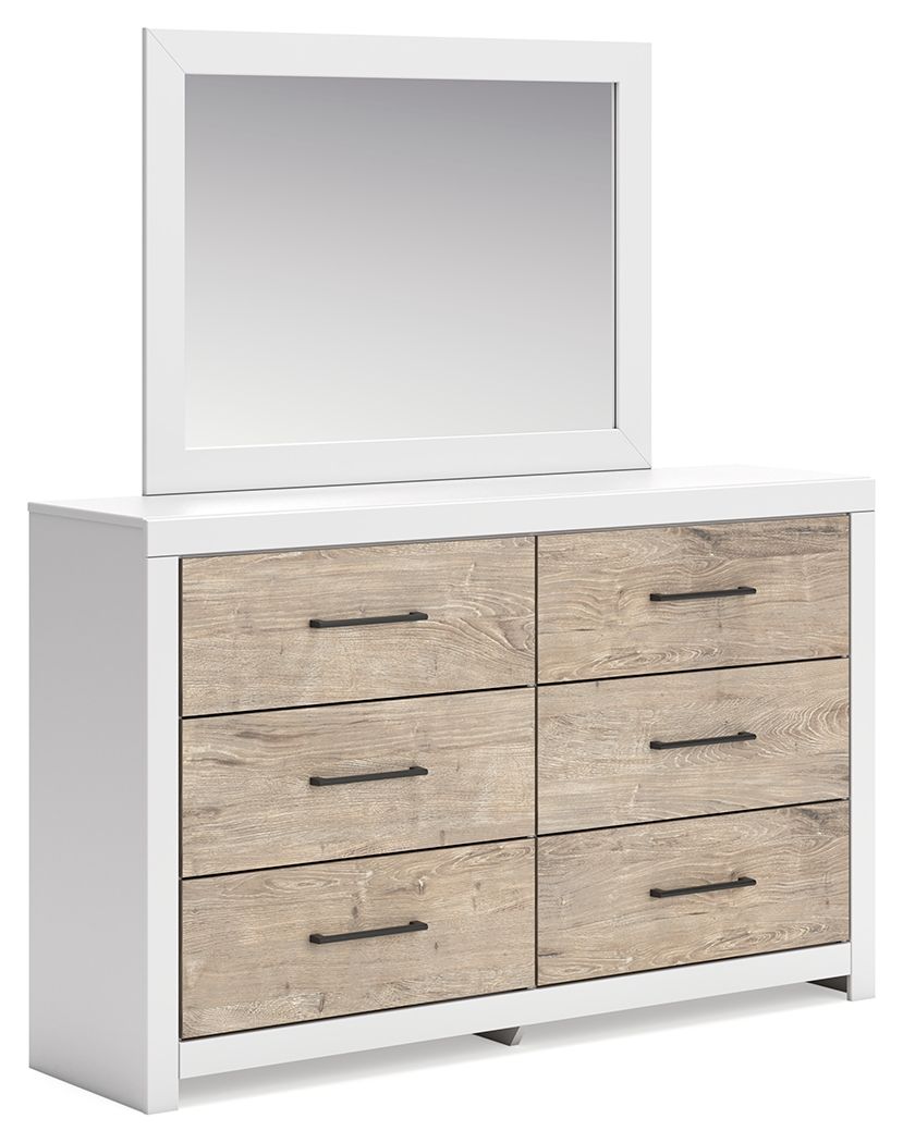 Signature Design by Ashley® Charbitt - Two-tone - Dresser And Mirror | Meri Furniture