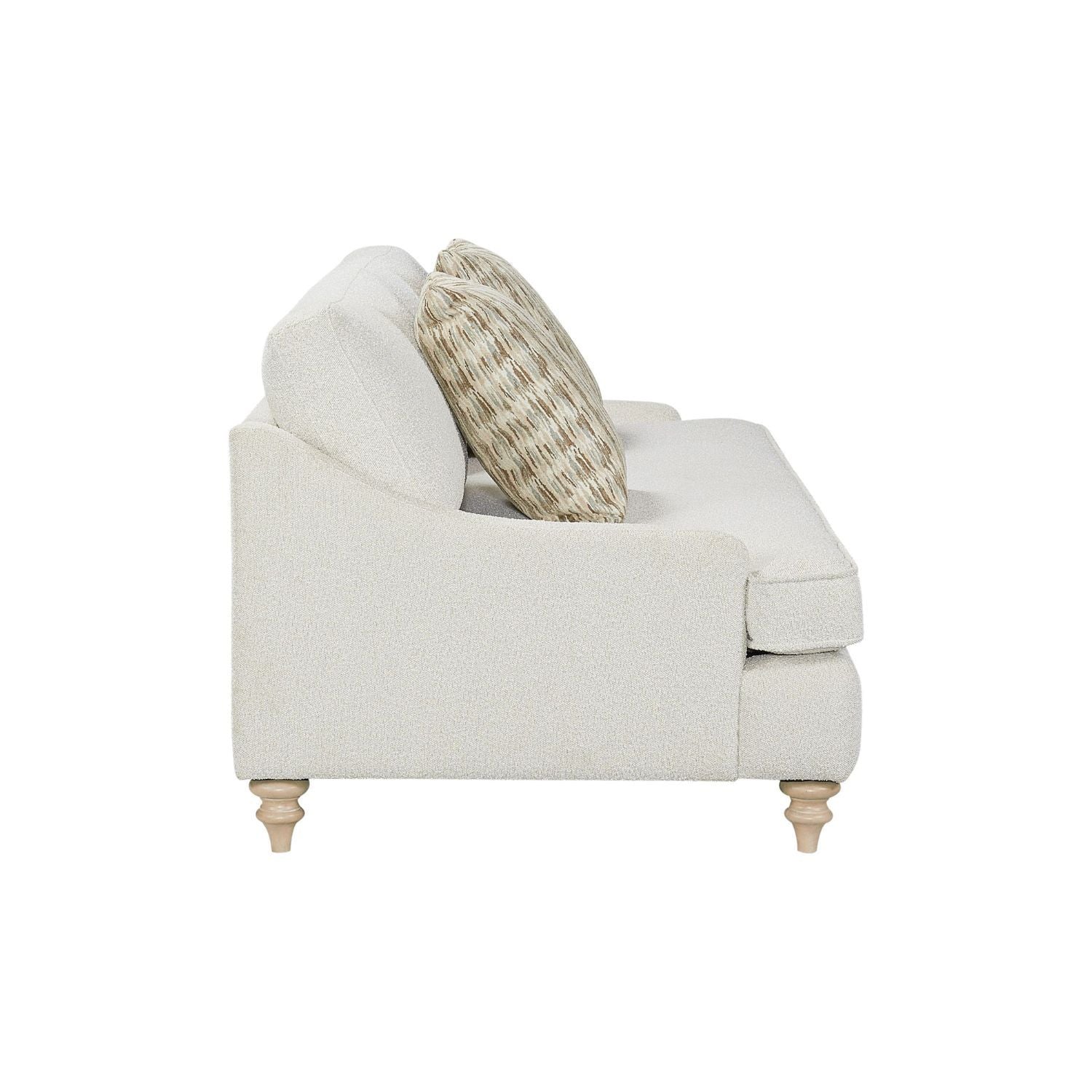 Sofa Single Reverable Cushion With 2 Pillows - Off White