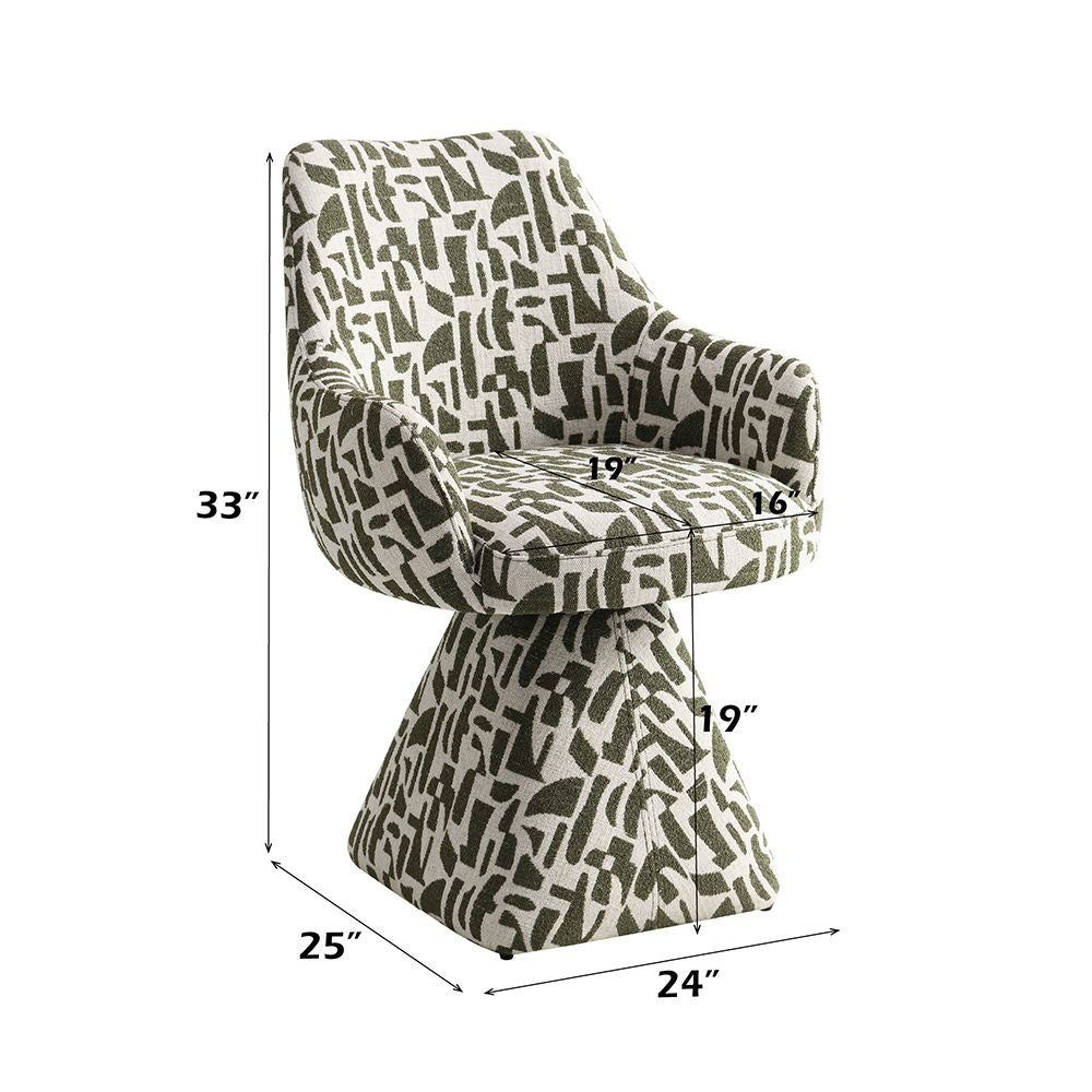 Priel - Accent Chair With Swivel - Green