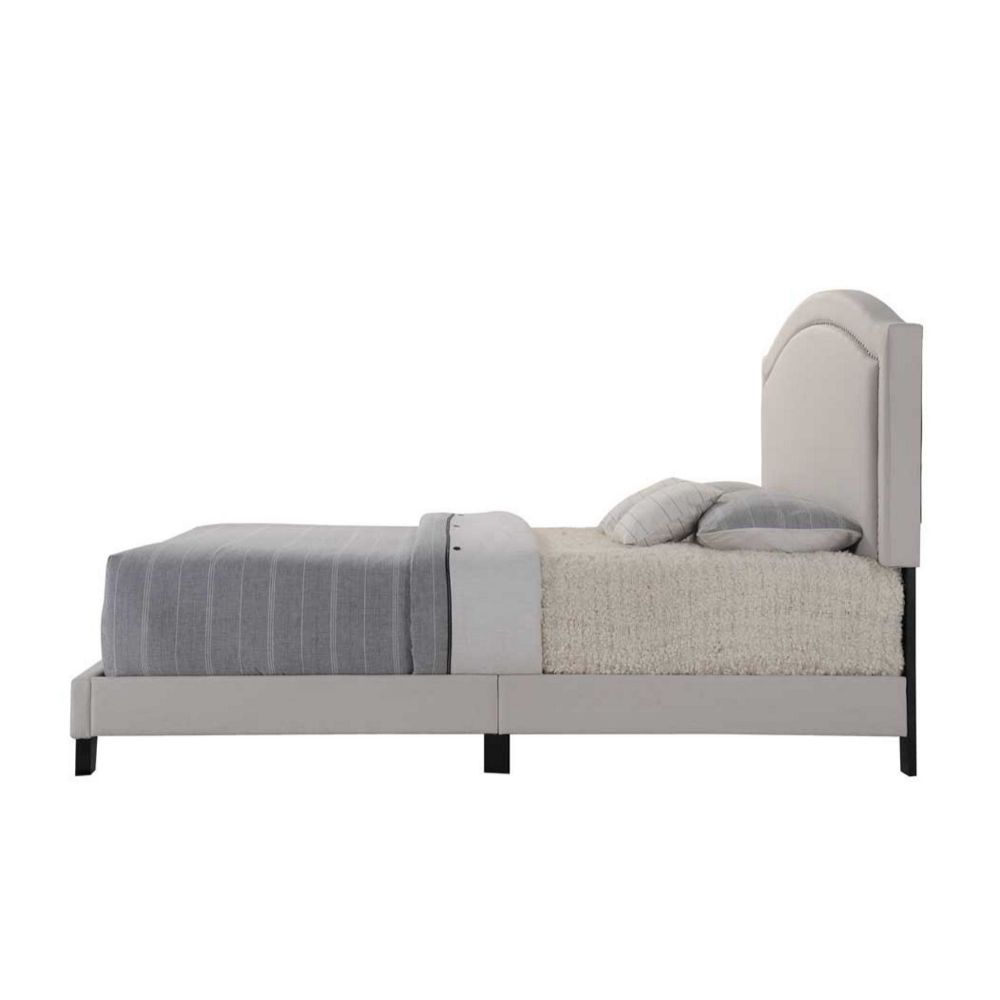 ACME Garresso - Queen Bed - Fog Fabric | Meri Furniture
