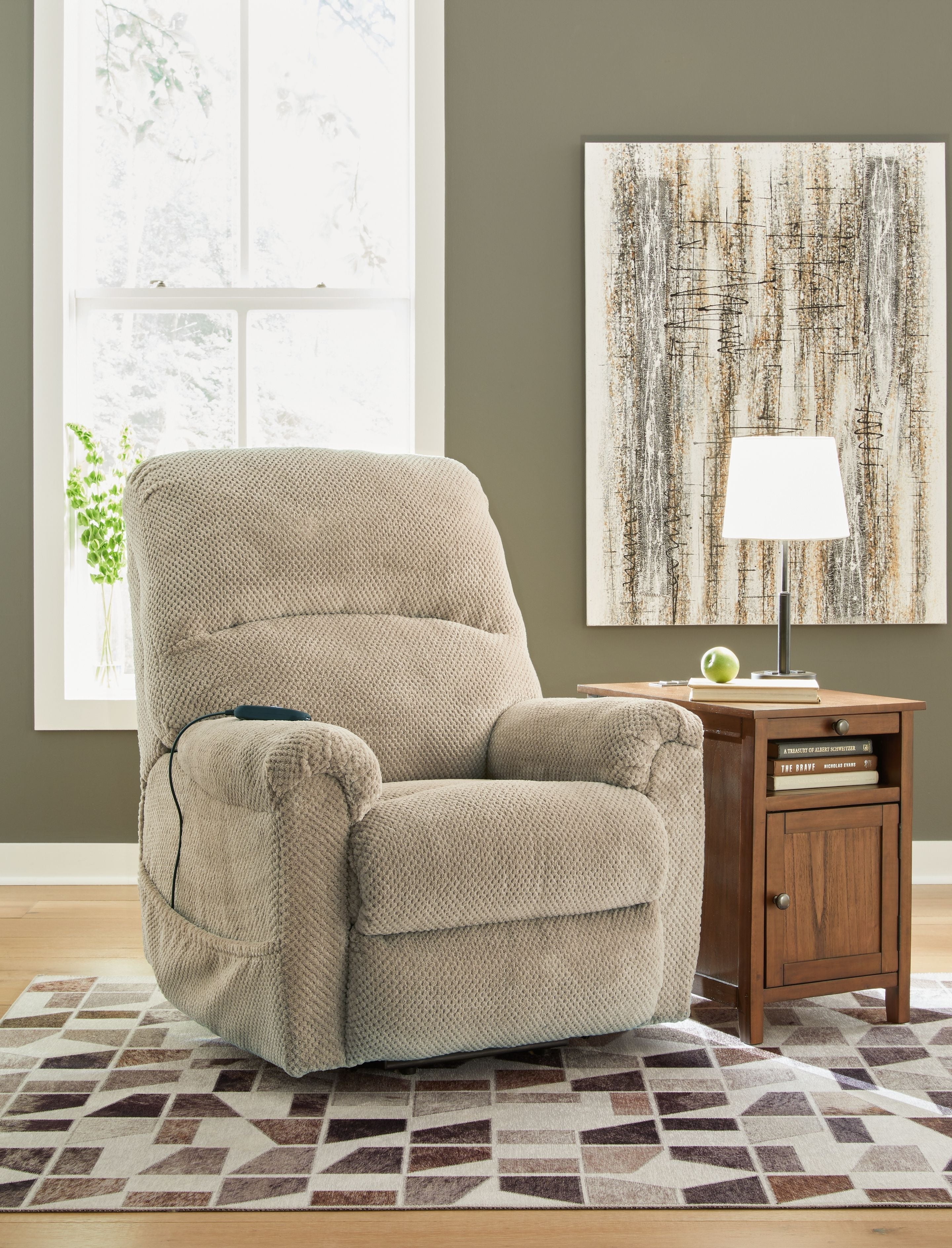 Signature Design by Ashley® Shadowboxer - Power Lift Recliner | Meri Furniture