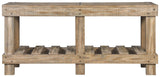 Ashley Furniture Susandeer - Brown - Console Sofa Table | Meri Furniture