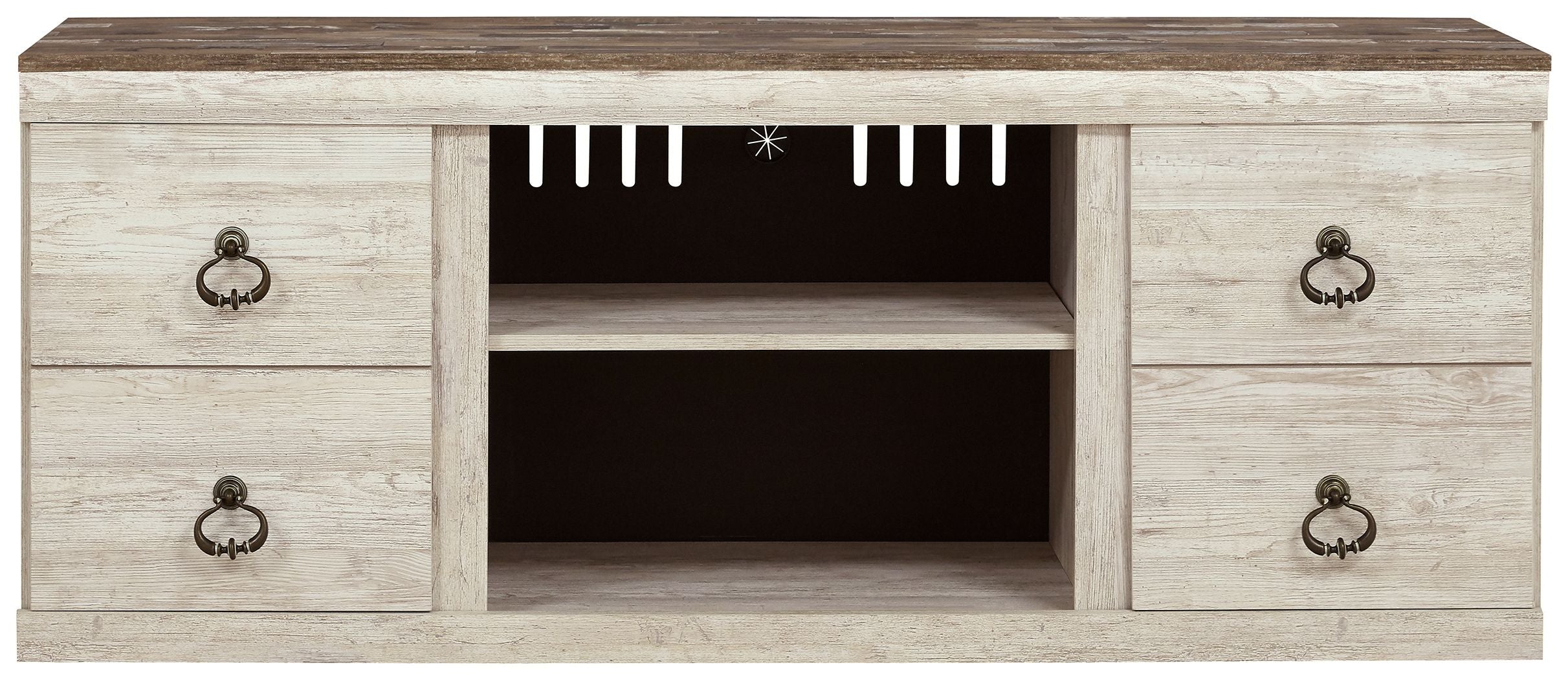 Ashley Furniture Willowton - TV Stand With Fireplace Option | Meri Furniture