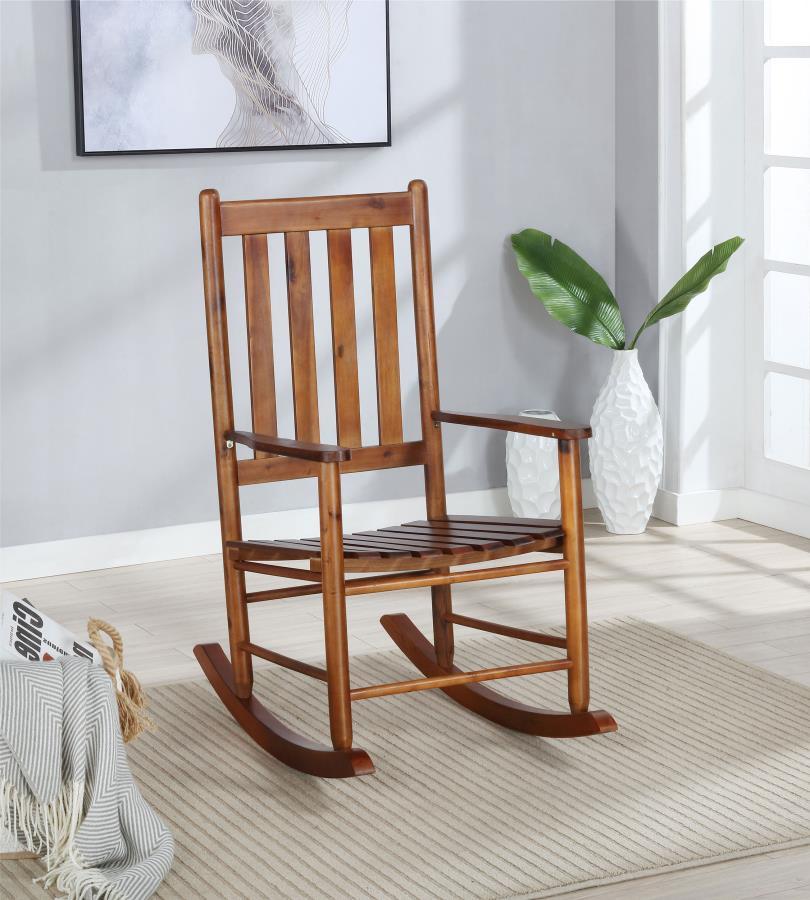 Coaster Fine Furniture Annie - Slat Back Solid Wood Rocking Chair | Meri Furniture