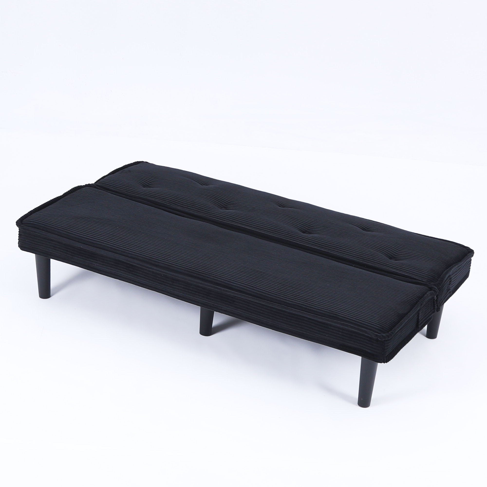 Versatile Corduroy Sofa Bed With Solid Wood Frame