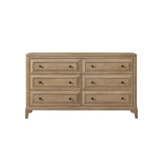 Modern 6 Drawer Dresser - Sand