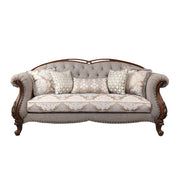 ACME Miyeon - Sofa - Fabric & Cherry | Meri Furniture