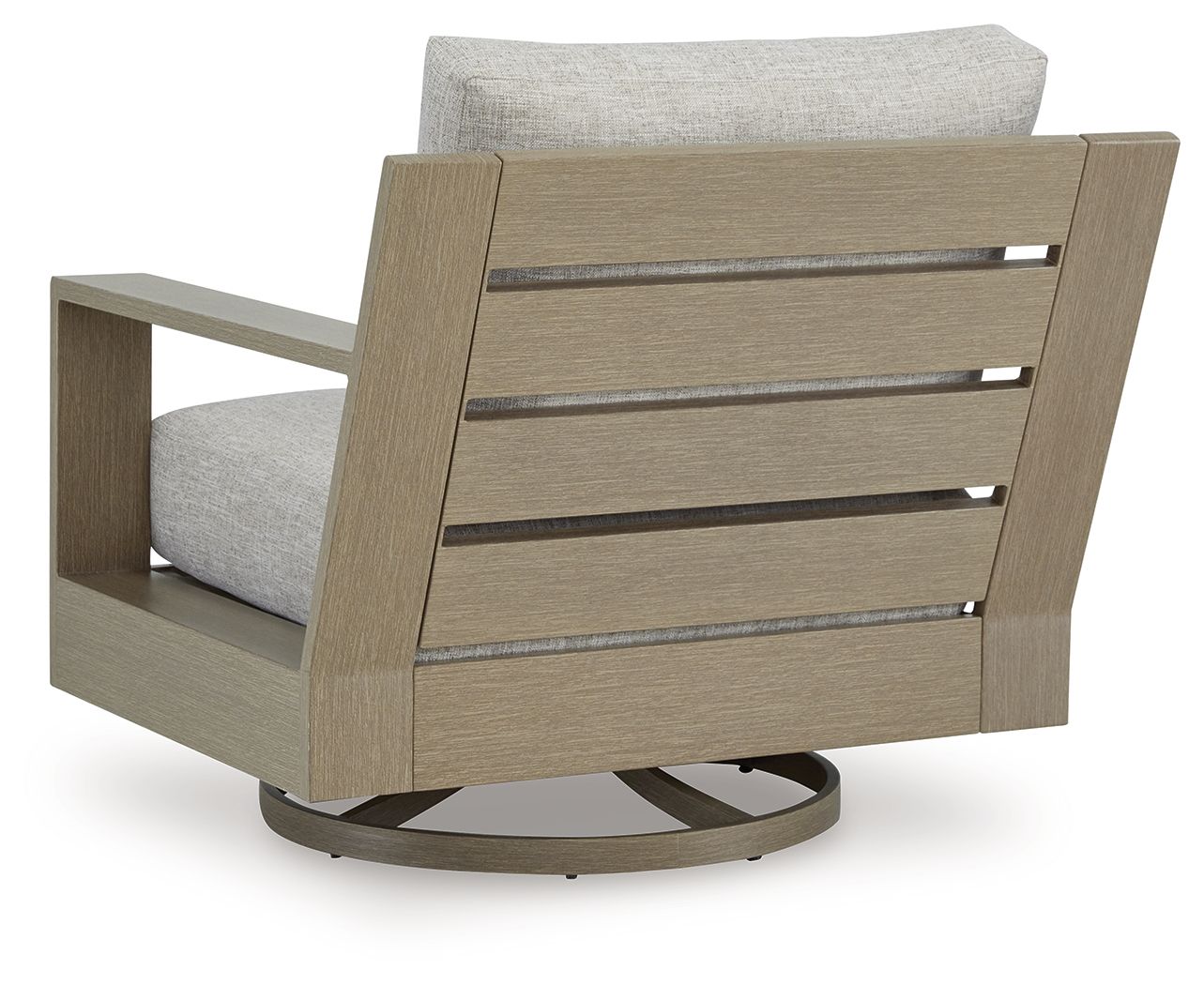 Signature Design by Ashley® Kimpton Isle - Brown / Beige - Swivel Lounge With Cushion | Meri Furniture