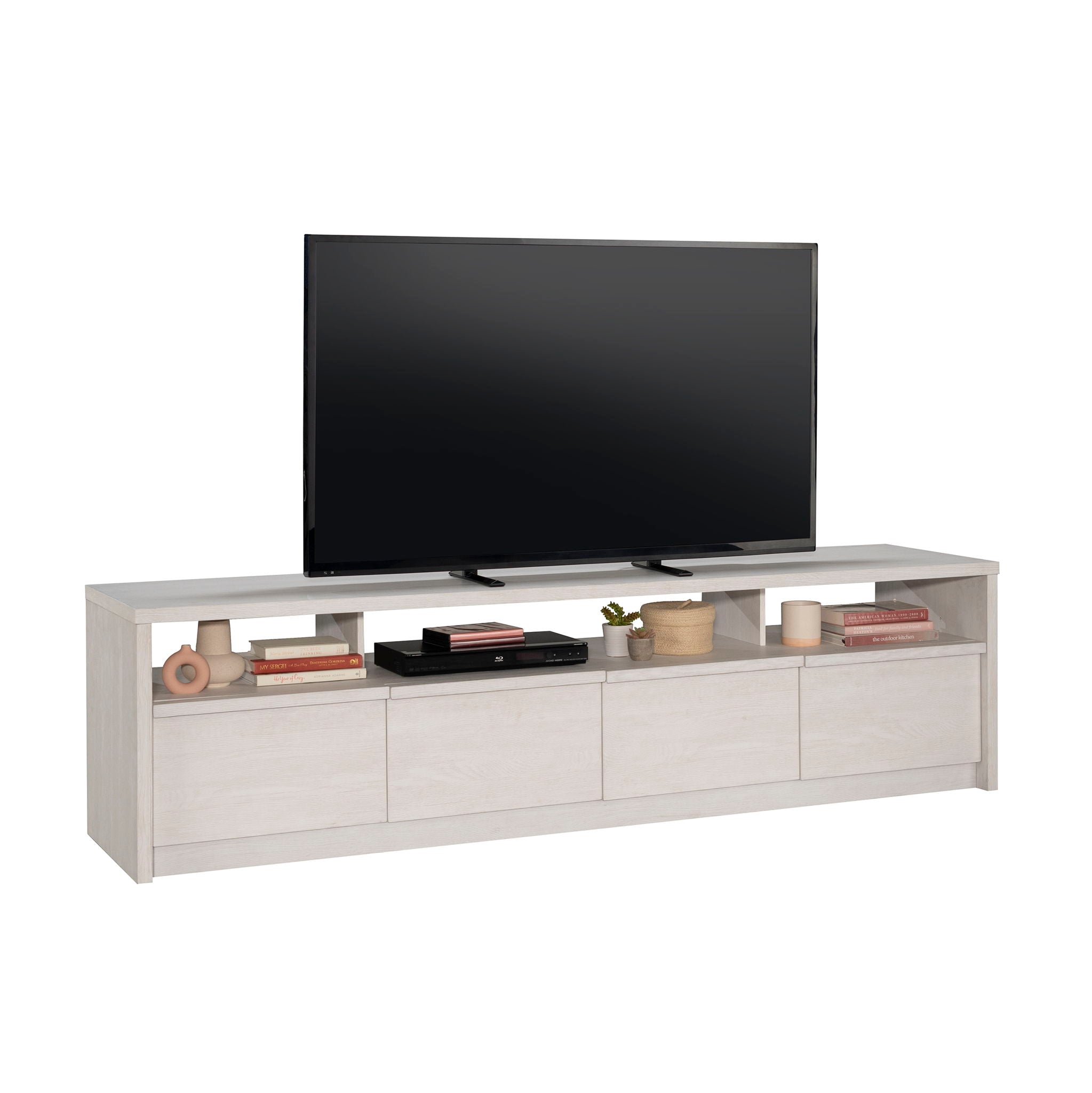 Large TV Credenza in Alabaster Oak