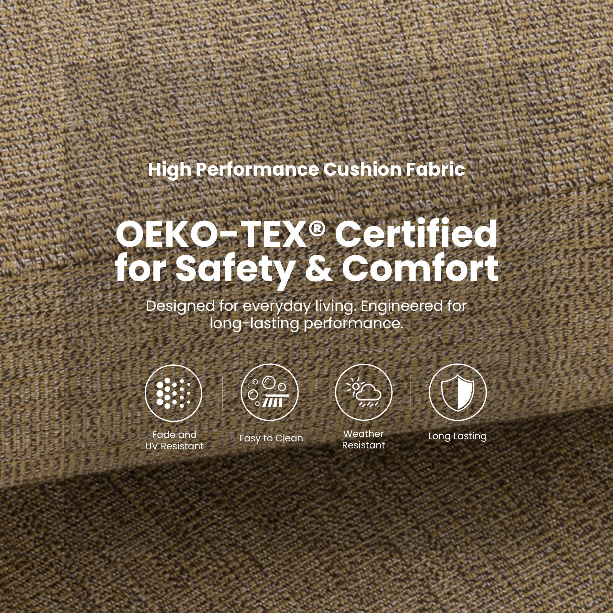 Outdoor Swivel Bar Chairs, 360 Degree Rotation, Ergonomic Backrest (Set of 2)