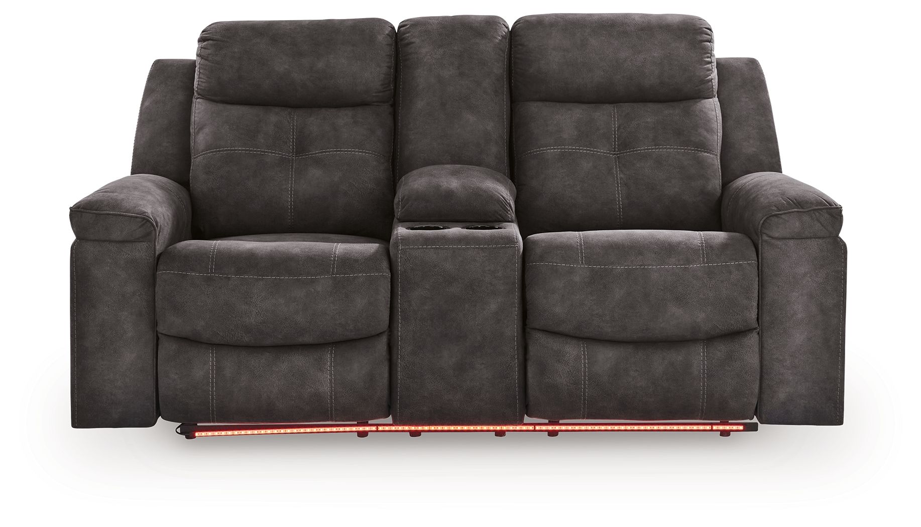 Brysonview - Double Reclining Loveseat With Console - Charcoal