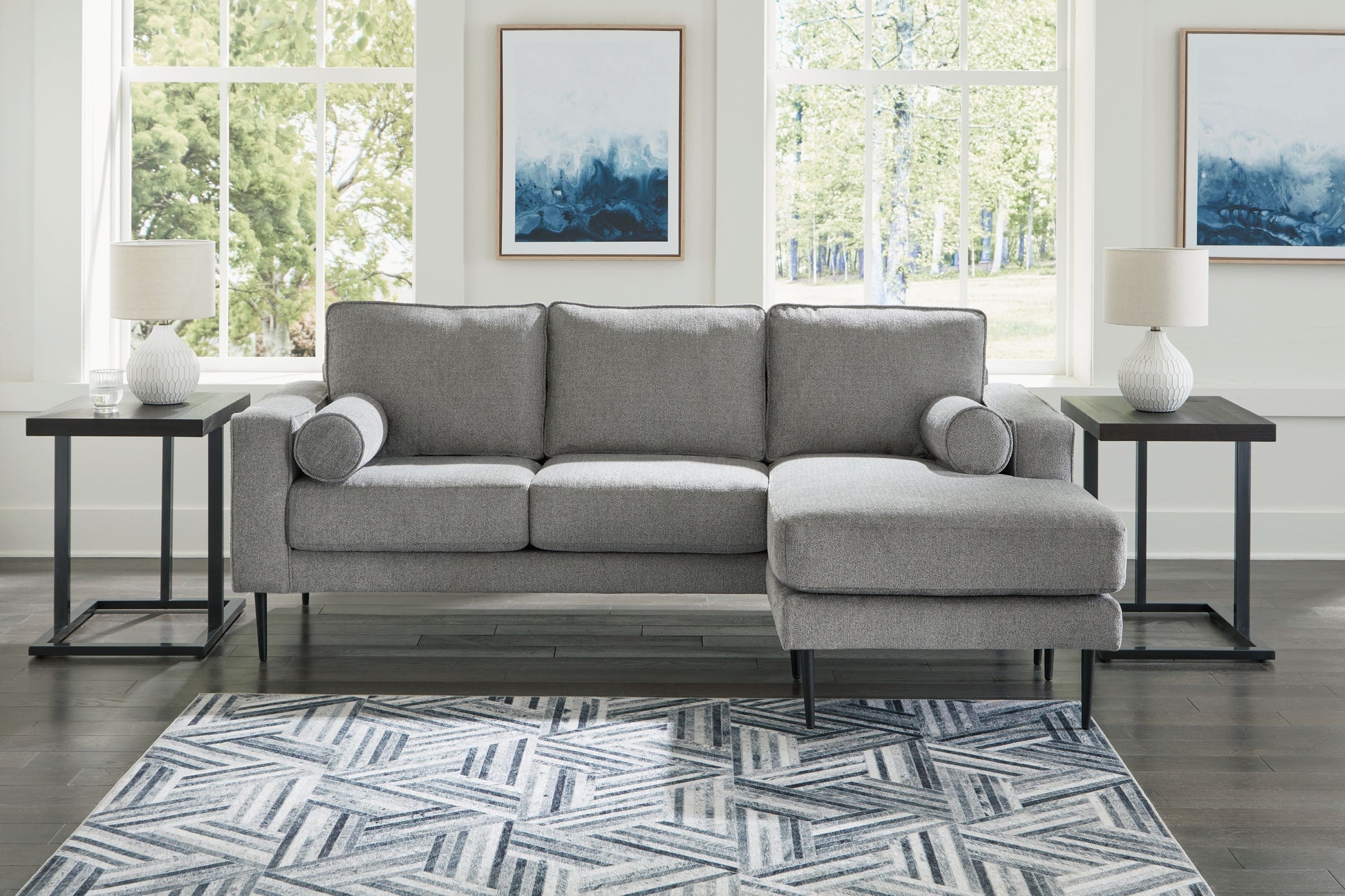 Signature Design by Ashley® Hazela - Charcoal - Sofa Chaise | Meri Furniture