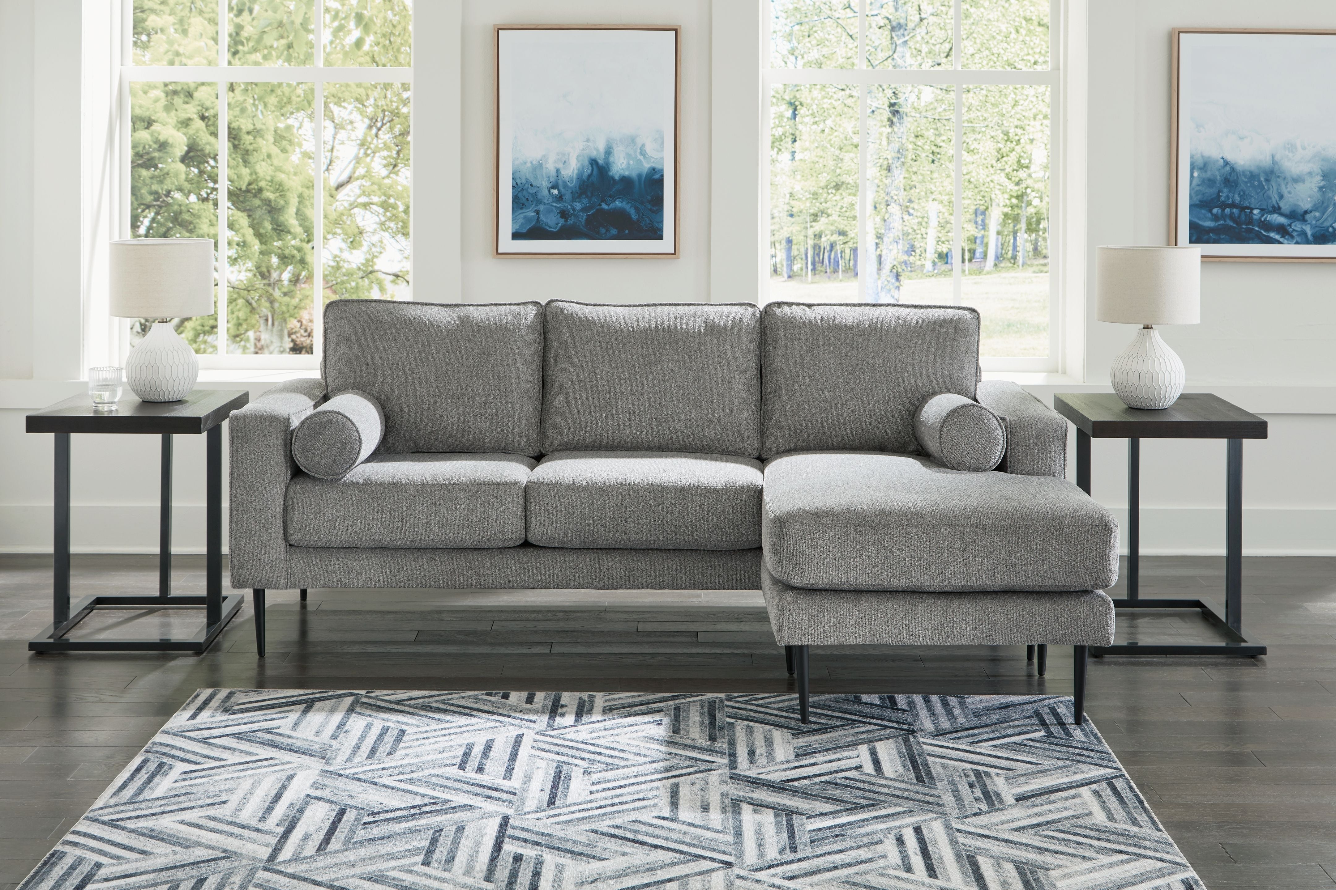 Signature Design by Ashley® Hazela - Charcoal - Sofa Chaise | Meri Furniture