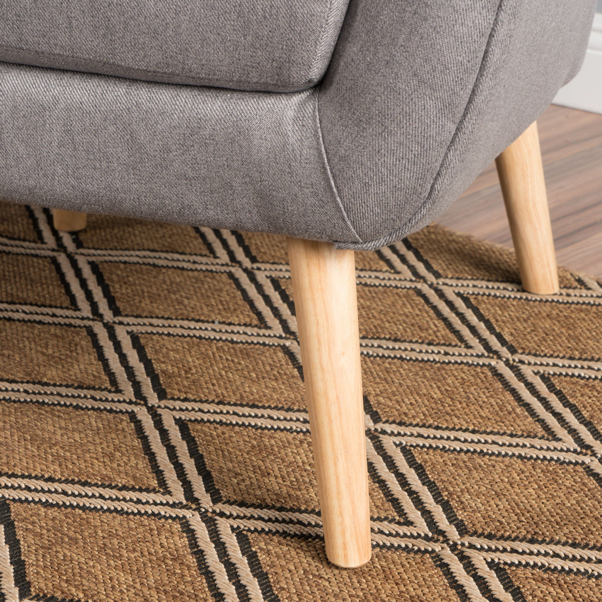 Club Chair With Rubberwood Legs