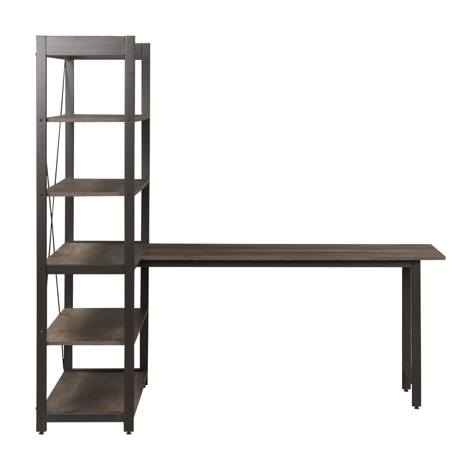 Liberty Furniture Tanners Creek - 2 Piece Home Office Set (Desk And Bookcase) - Dark Gray | Meri Furniture