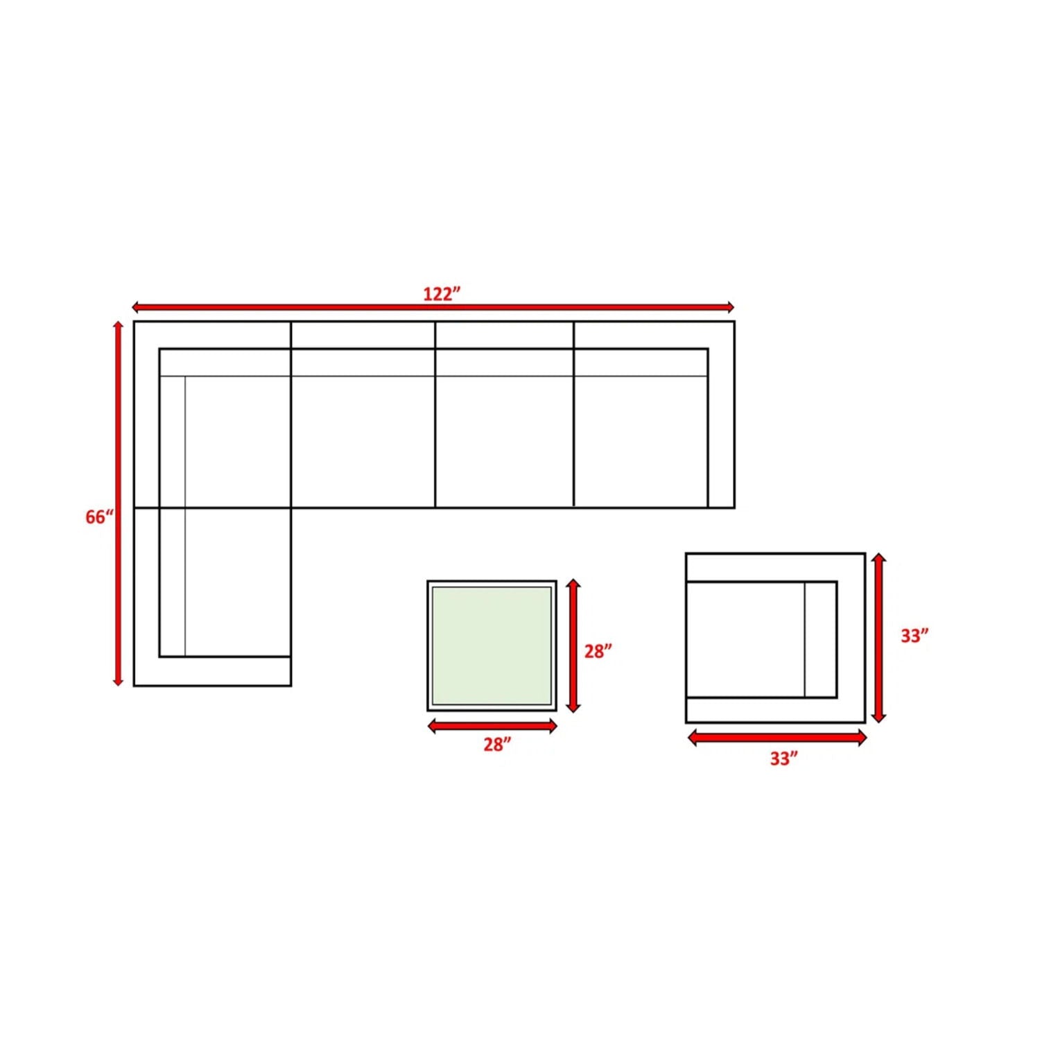 Outdoor Wicker Conversation Set With Cushions, All Weather