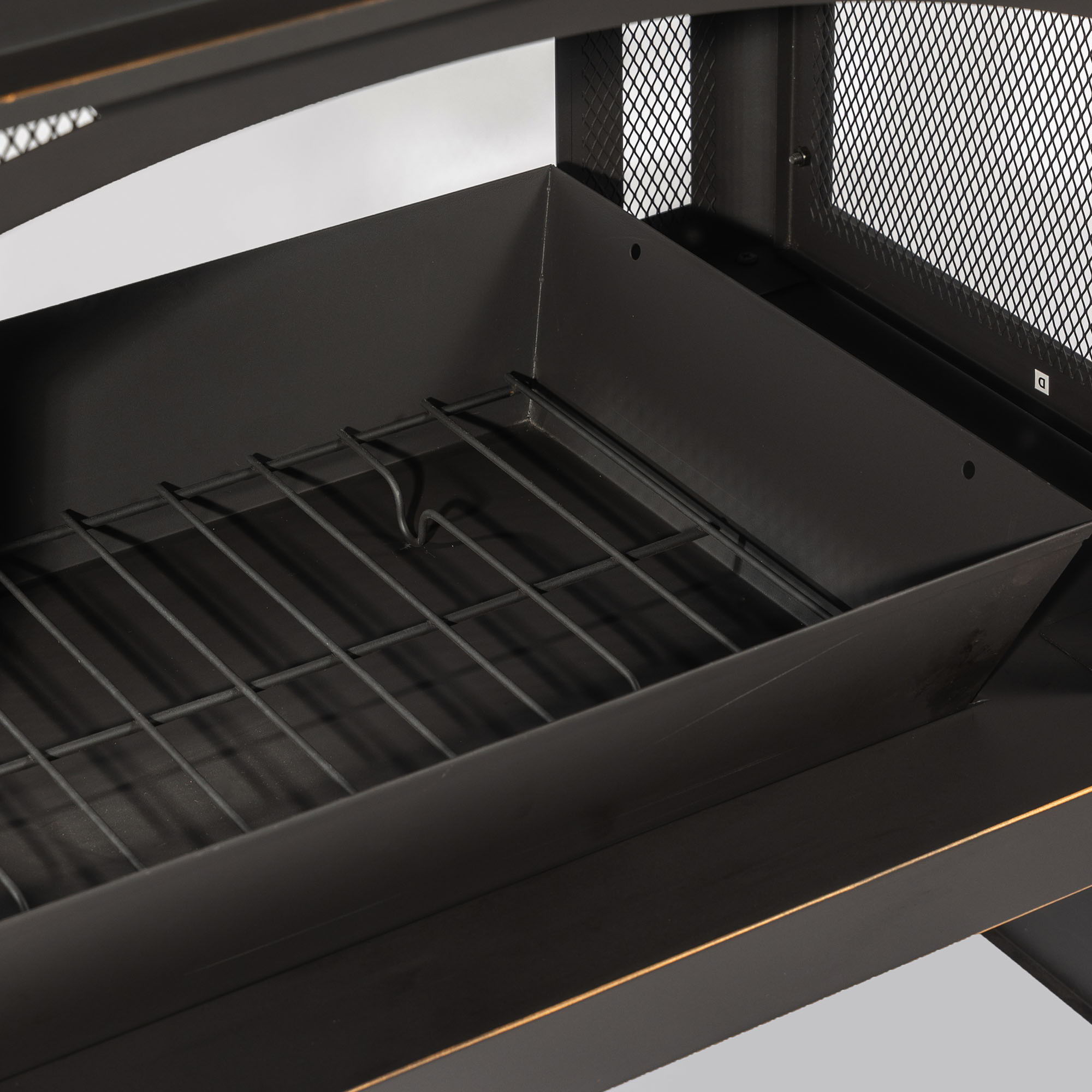 40" Wood Burning Fireplace, 50000 Btu Steel Fire Pit, Wood Burning Chimney For Outside Patio Deck Garden Backyard - Black