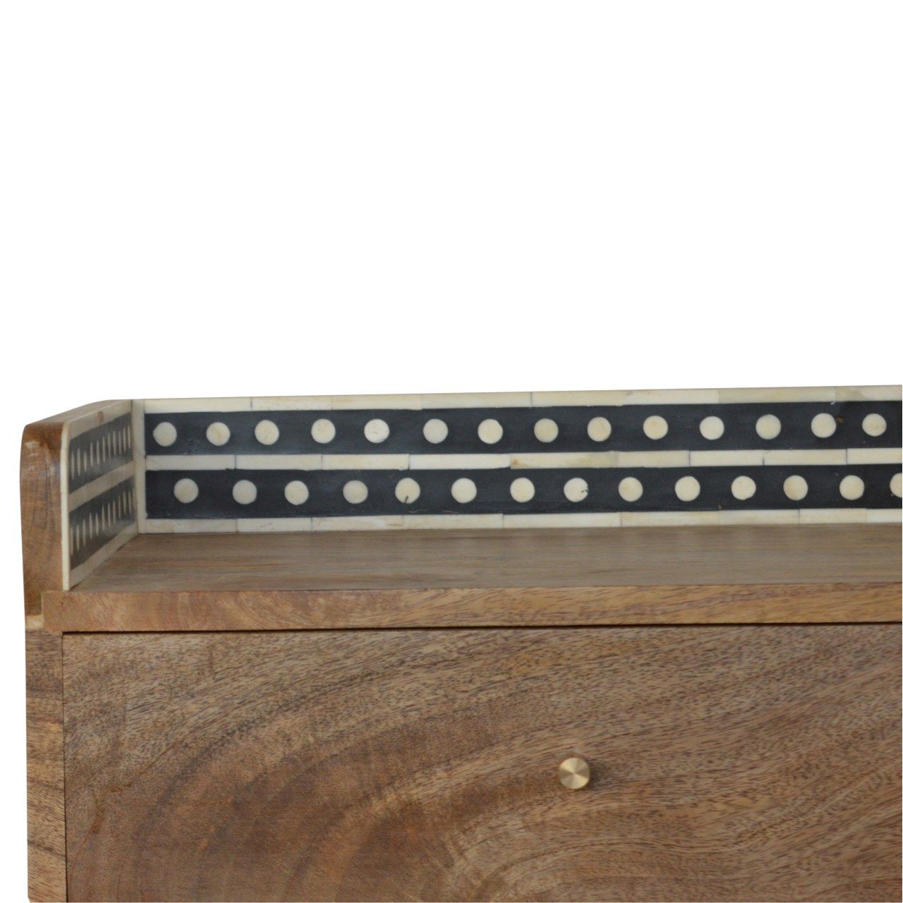 Inlay - Bone Gallery Back Nightstand - Brown