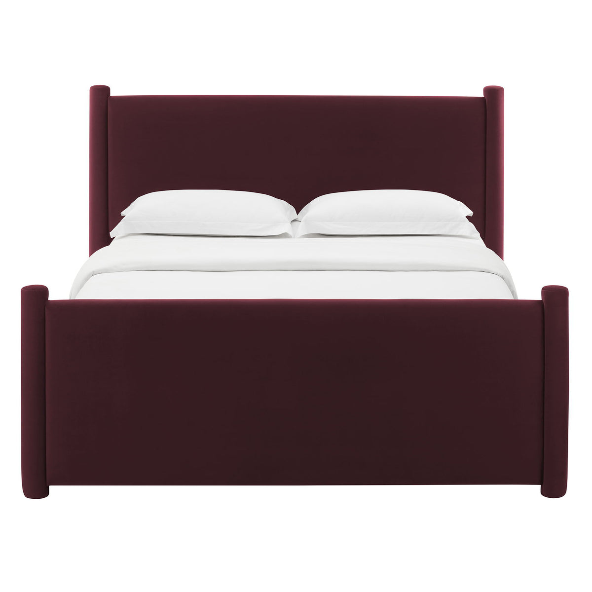 Rael Rounded Post Performance Velvet King Platform Bed by Modway