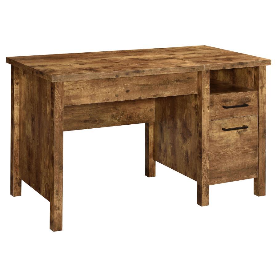 Coaster Fine Furniture Delwin - 2-Drawer Lift Top Computer Desk - Rustic Nutmeg | Meri Furniture