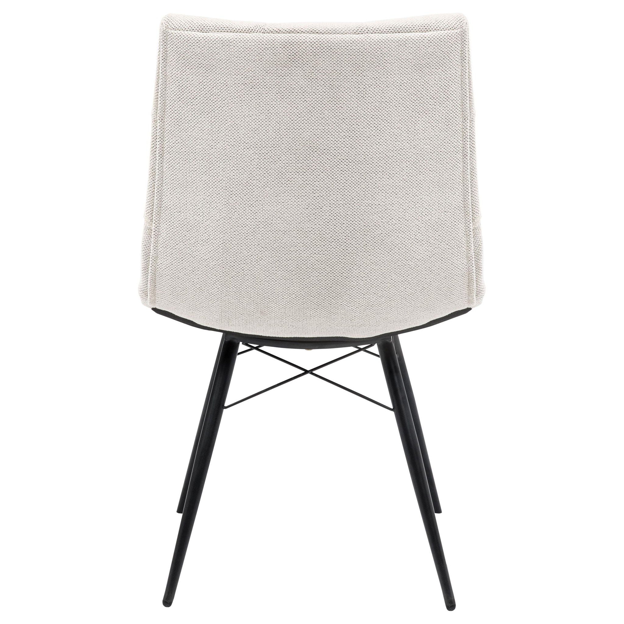 Aiken Fabric Upholstered Dining Side Chair Saddle Stone White (Set of 4)