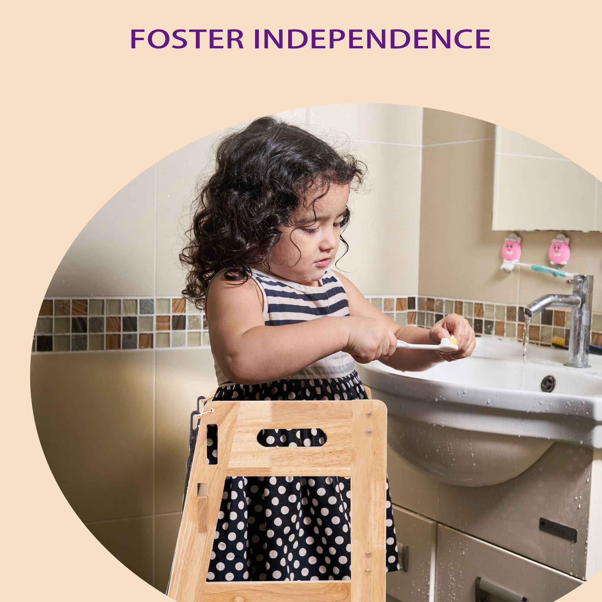 Solid Wood Learning Tower - Wood