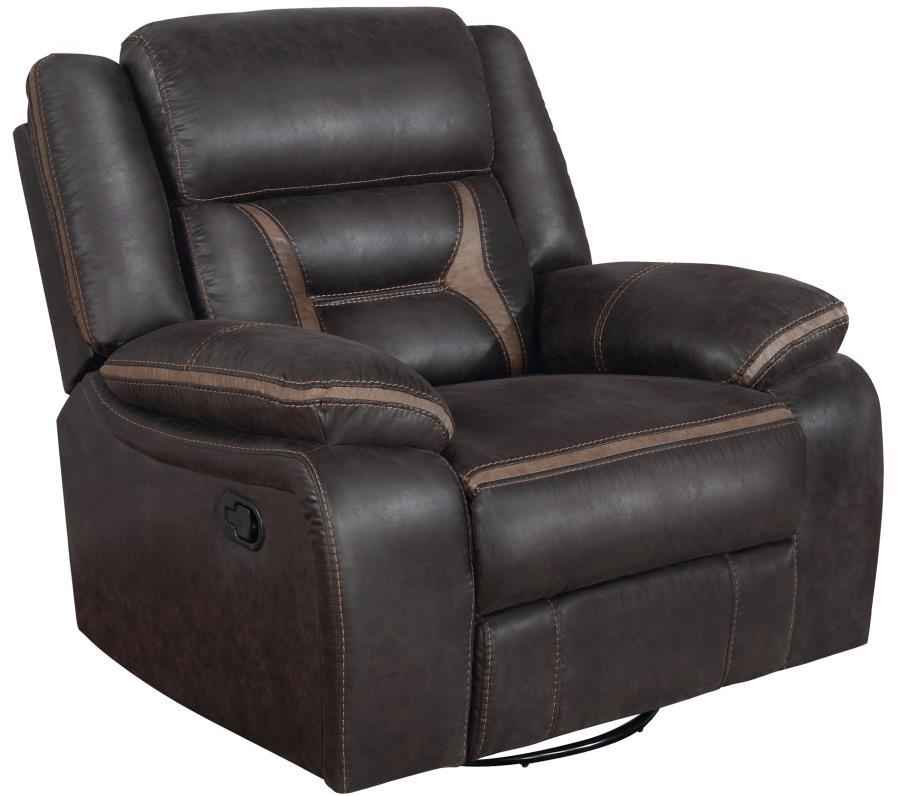 Coaster Fine Furniture Greer - Upholstered Swivel Glider Recliner Chair | Meri Furniture