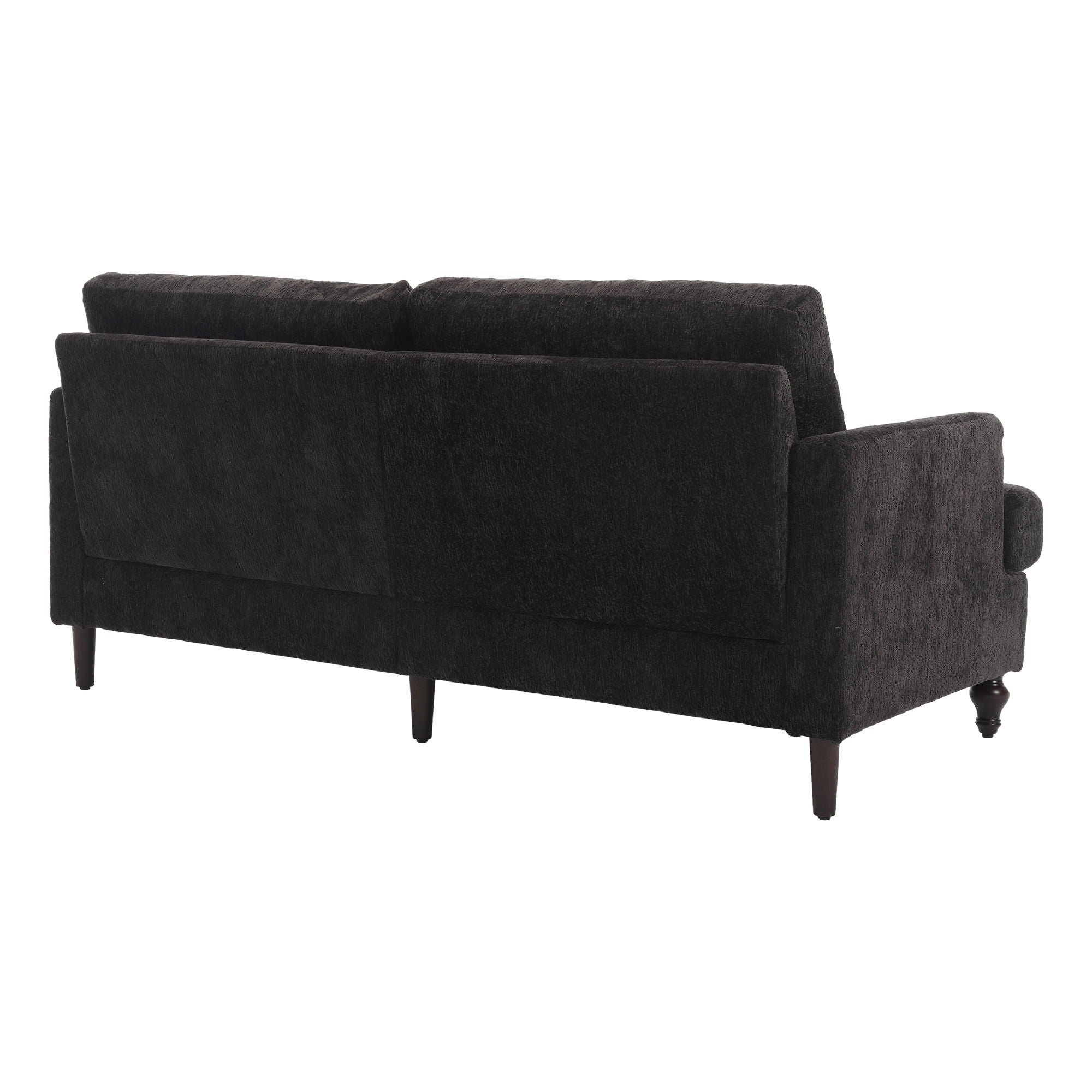 Mid Century Modern Fabric Loveseat Sofa, 2 Seat Upholstered Couch